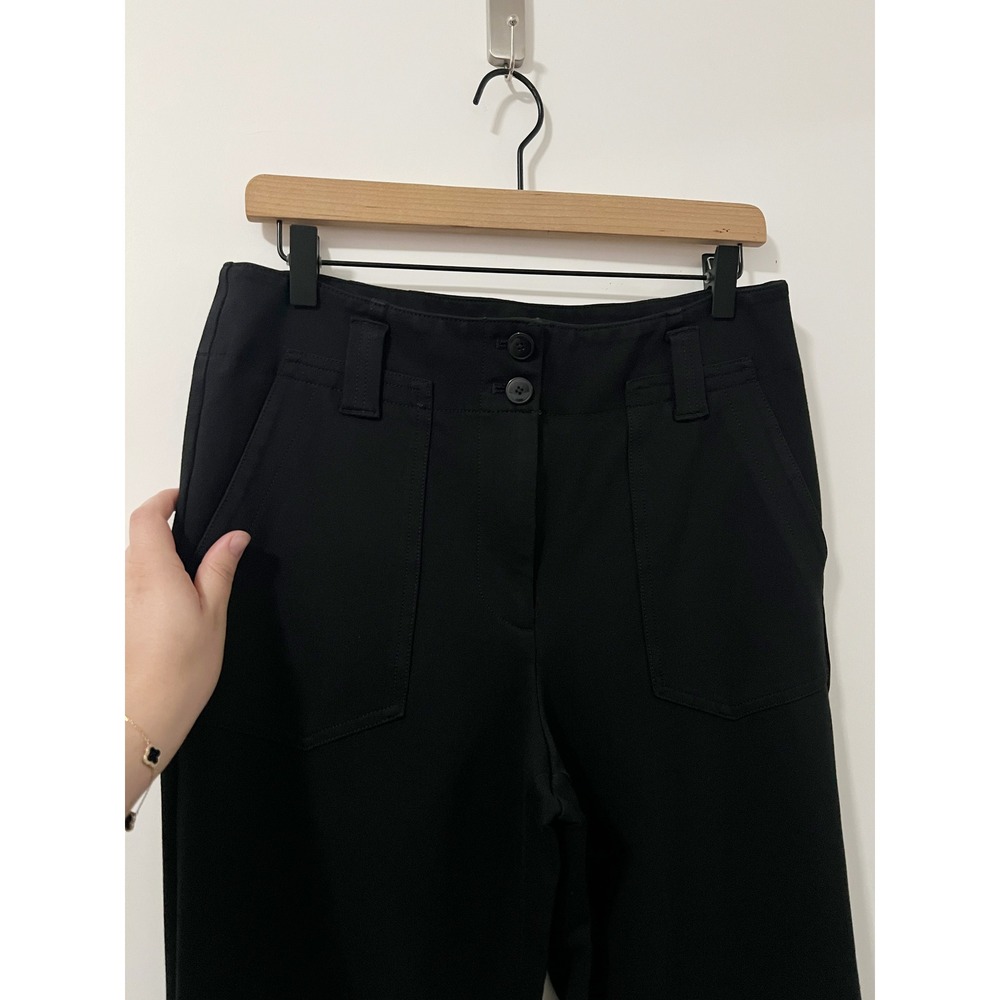 Maeve by Anthropologie Black High Waisted Flare Leg Pants Women's US 10 - Picture 9 of 14
